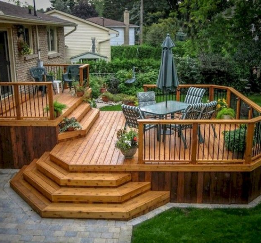 newly built custom deck